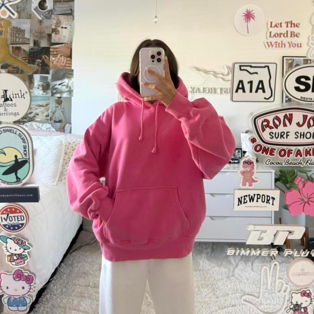 Aritzia Pink Cosmo Boyfriend Fit‎ Hoodie